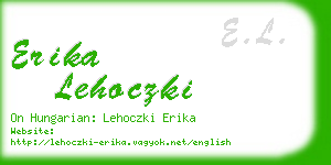 erika lehoczki business card